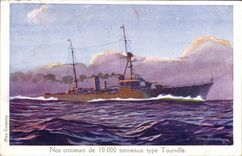 VINTAGE POSTCARD Haffner Boat Our cruisers of barrels Tourville type