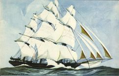 VINTAGE POSTCARD Boat Haffner Clipper