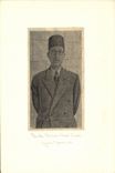 Encart collé sur support rigide format carte postale Toufoc Pacha Aboul Oueda Jordanie 