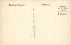 VINTAGE POSTCARD Navy Sakalave Boat Against destroyer