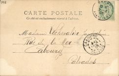 VINTAGE POSTCARD Army maneuvers Sloop Destroyer making the Registry of the Admiral Gervais during the night