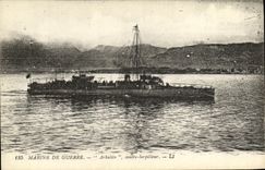 CPA Marine De Guerre Arbalete Contre Tropilleur 