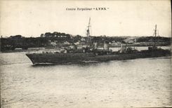 VINTAGE POSTCARD Against Destroyer Lynx Boat