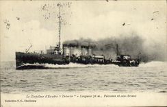 VINTAGE POSTCARD Boat the Destroyer of Deborter Squadron