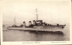 CPA Bateau Contre Torpilleur Leopard 