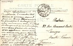 VINTAGE POSTCARD Bateau French Navy Crowns Vessel School of the Gunners and Quartermasters