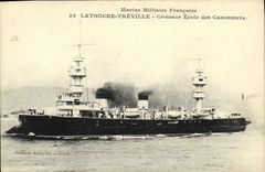 VINTAGE POSTCARD Boat Navy the Key Treville Cruiser School Of the Gunners