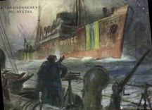 CPA Bateau Arraisonnement Du Neutre Cargo