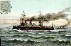 VINTAGE POSTCARD Boat Saint Louis Boat of squadron