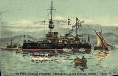 VINTAGE POSTCARD Bateau Drennus Armours Squadron