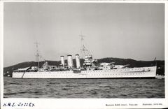 VINTAGE POSTCARD Boat HMS Sussex
