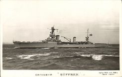 VINTAGE POSTCARD Boat Suffren Cruiser