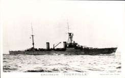 VINTAGE POSTCARD Boat Tourville Cruiser