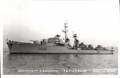 VINTAGE POSTCARD Boat Escort ship Of Vauquelin Squadron