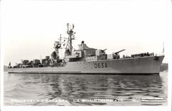 VINTAGE POSTCARD Boat Escort ship Of Squadron Bourdonnais