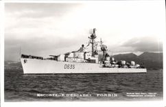 VINTAGE POSTCARD Boat Escort ship Of Forbin Squadron