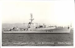 VINTAGE POSTCARD Fast Boat Escort ship the Resident of Brest