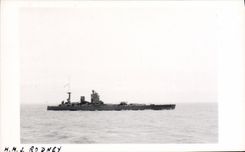 VINTAGE POSTCARD Boat HMS Rodney