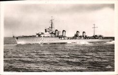 CPA Bateau Contre Torpilleur Cassard