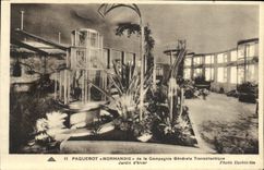 CPA Bateau Paquebot Normandie De La Cie Generale Transatlantique Jardin d'hiver
