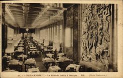 Vapor de Normandía del barco de la POSTAL de la VENDIMIA los caballos grandes del comedor