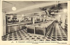 CPA Bateau Paquebot Normandie de la Compagnie Generale La cuisine 