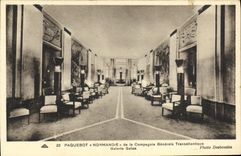 Vapor de Normandía del barco de la POSTAL de la VENDIMIA de la sala de estar transatlántica de la galería de General Company