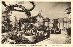 CPA Bateau Paquebot Normandie Le Jardin d'Hiver
