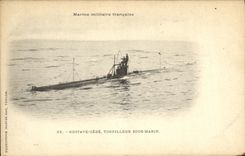 CPA Bateau Gustave Zede Torpilleur Sous Marin