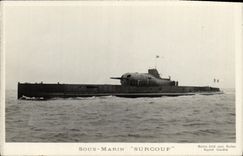 CPA Bateau Sous Marin Surcouf