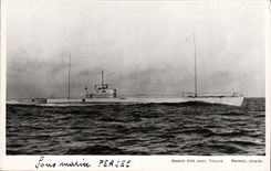 VINTAGE POSTCARD Boat Submarine thought