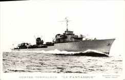 VINTAGE POSTCARD Boat Destroyer Against Destroyer the Odd one