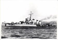 VINTAGE POSTCARD Boat Alcyon Destroyer