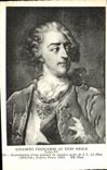 VINTAGE POSTCARD French Prints At the 18th Century Louis XV King de France
