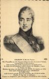 VINTAGE POSTCARD Charles X King de France