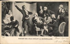 VINTAGE POSTCARD Mullet Of Isle Creating the Marseillaise