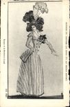 VINTAGE POSTCARD History of the costume Of Louis XVI with the Second Empire Time of the Revolution 1790