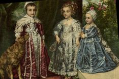 VINTAGE POSTCARD Children of Charles Ier King d' Angleterre