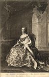 VINTAGE POSTCARD Museum Of Versailles Mrs. Elisabeth de France Mrs. Infante Nattier