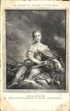VINTAGE POSTCARD Nattier Flore has its rising Louis Henriette de Bourbon Duchess of Orleans