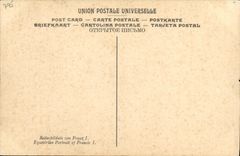 VINTAGE POSTCARD French School Equestrian Portrait Of François 1st Museum Chantilly Cop