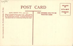 VINTAGE POSTCARD National Carried Gallery London King Henri VIII