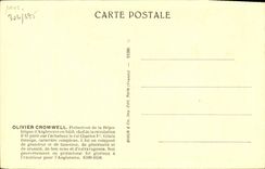 VINTAGE POSTCARD Olivier Cromwell 1599 1658