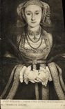 CPA Hans Holbein Portrait d'Anne de Cleves Reine d'Angleterre