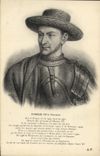 VINTAGE POSTCARD Charles VII Victorious King de France