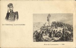 VINTAGE POSTCARD General Lamoriciere Taken of Constantine 1834 Militaria Algeria