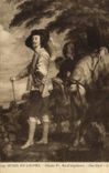 VINTAGE POSTCARD Museum Of Louvre Charles 1st King d' Anglerre Van Dyck