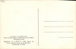 POSTAL Bailly de la VENDIMIA prefecto de París después de asaltar del Bastille