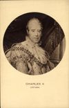 VINTAGE POSTCARD Charles X 1757 1836 brother of Louis XV