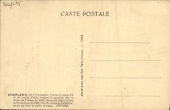 VINTAGE POSTCARD Charles X 1757 1836 brother of Louis XV